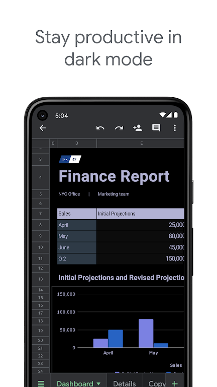 Google Sheets APK screenshot
