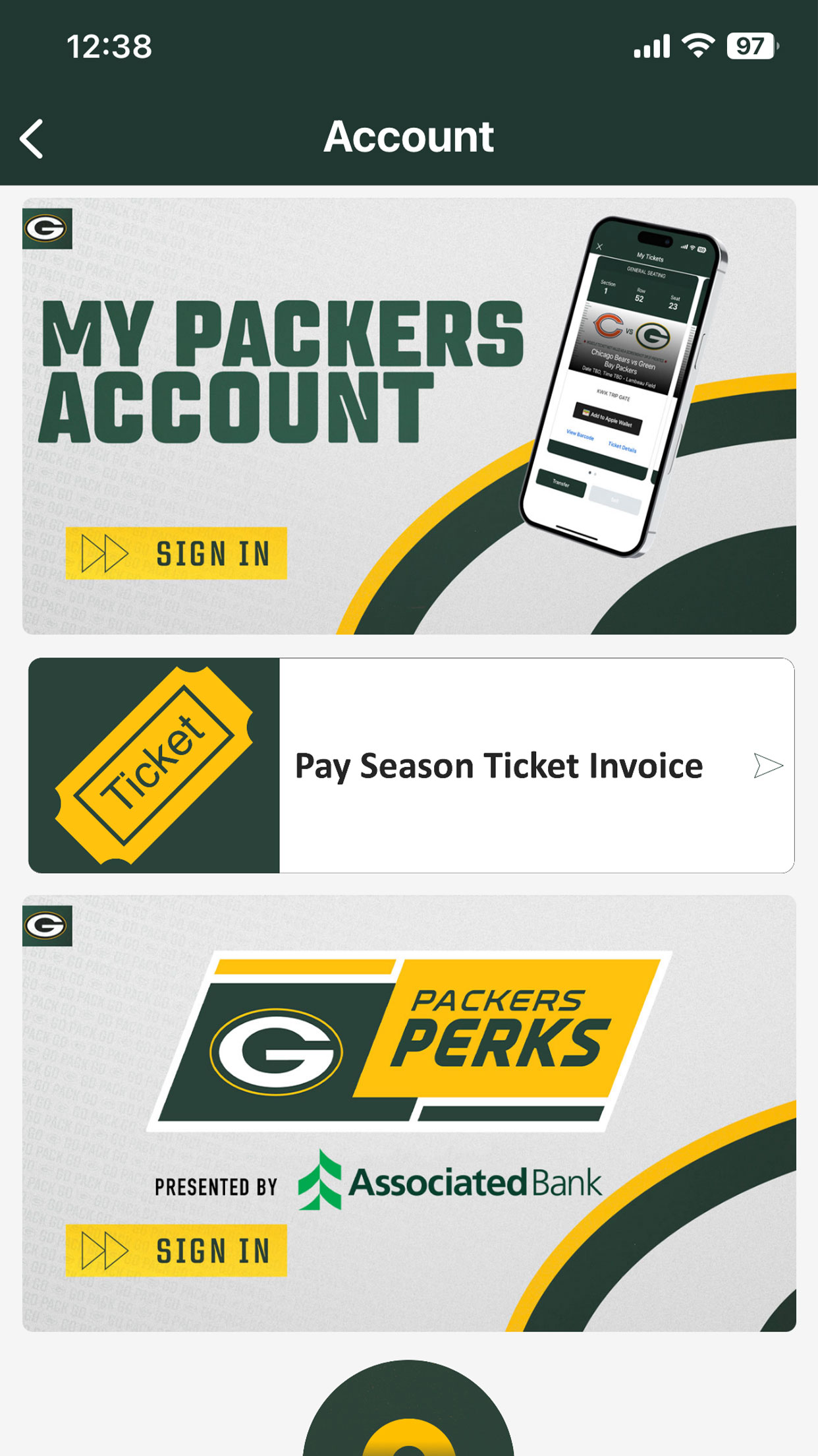 Green Bay Packers APK screenshot