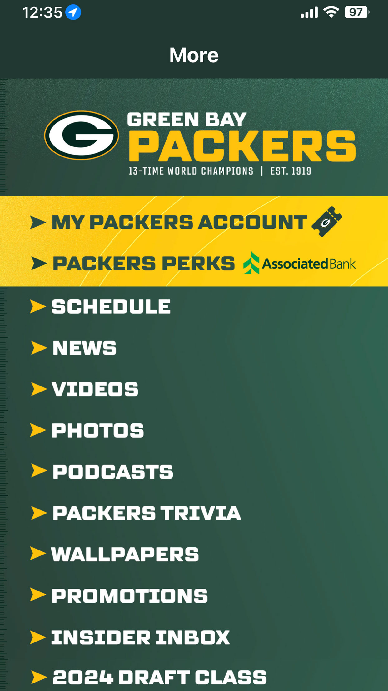 Green Bay Packers APK screenshot