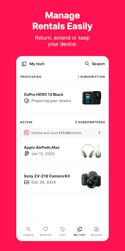 Grover - rent tech flexibly APK screenshot