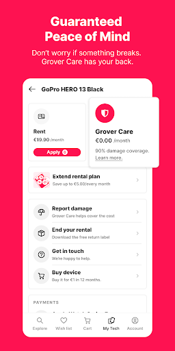 Grover - rent tech flexibly APK screenshot