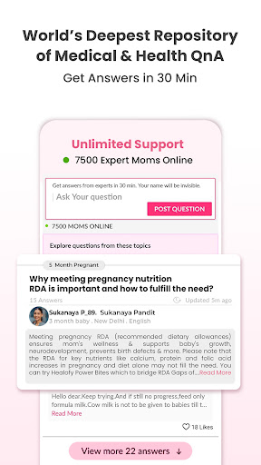 Healofy Pregnancy & Parenting APK screenshot