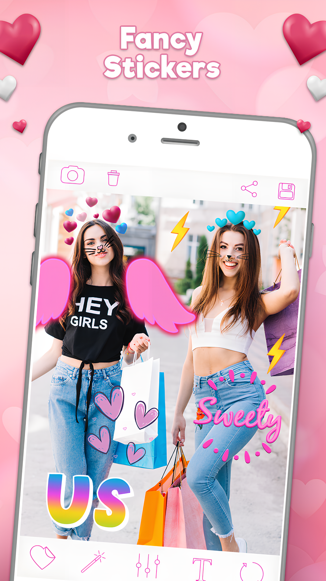 Heart Emoji & Photo Stickers APK screenshot