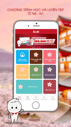 Học tiếng Nhật cùng Kohi APK screenshot