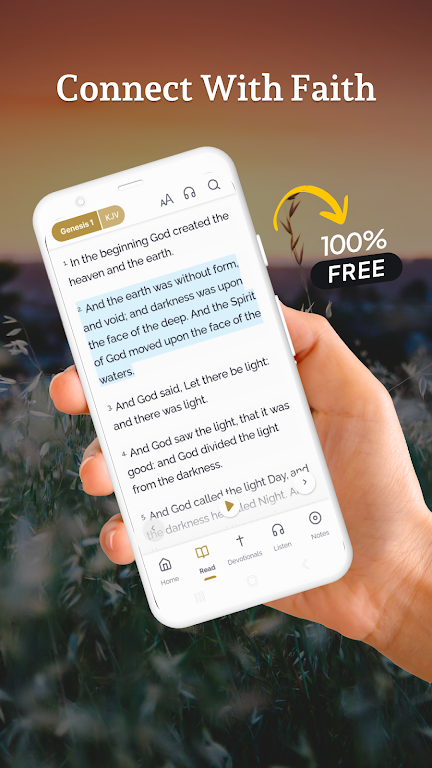 Holy Bible Launcher: KJV+Audio APK screenshot