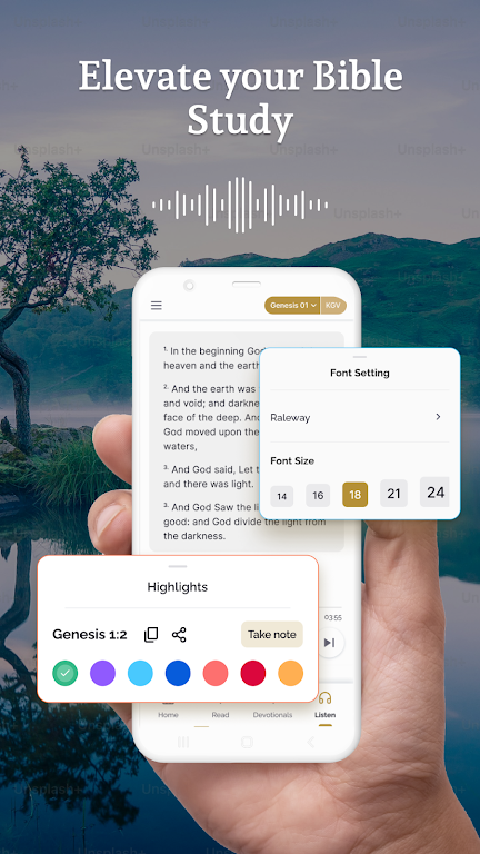 Holy Bible Launcher: KJV+Audio APK screenshot