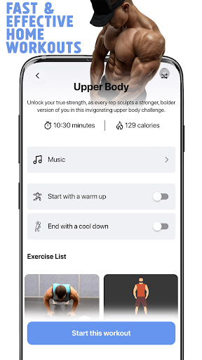 Home Workout: Fitness No Tools APK screenshot