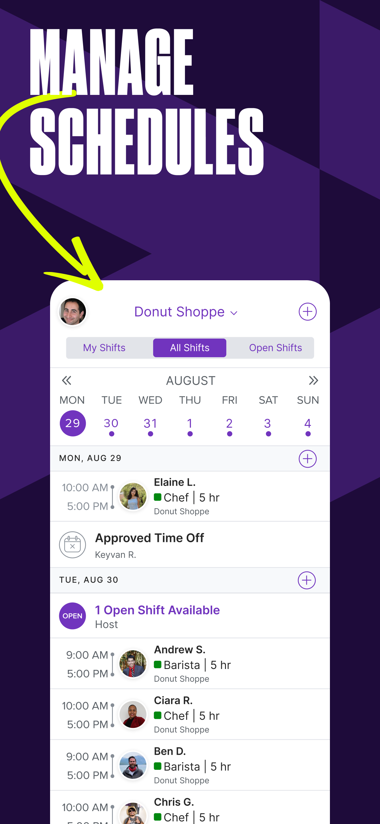 Homebase: Employee Scheduling APK screenshot