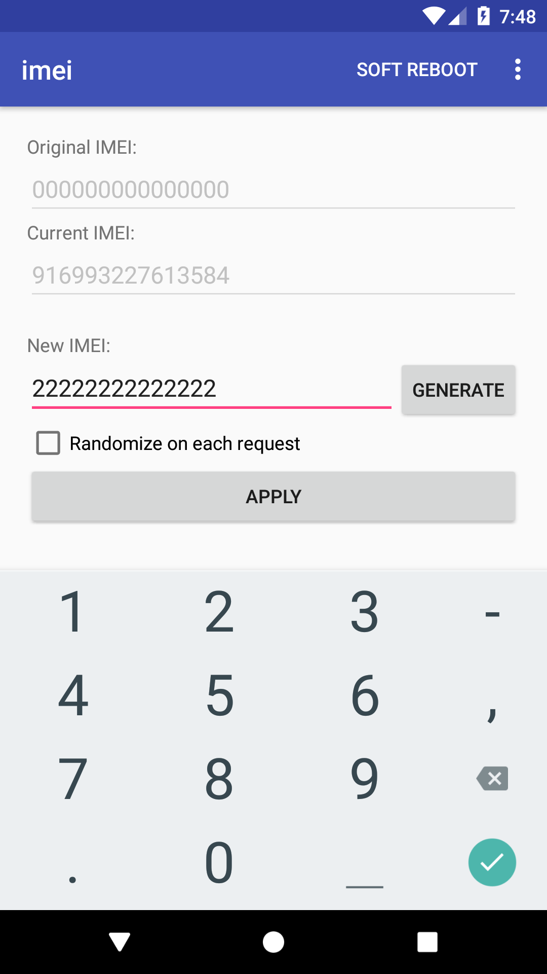 IMEI Changer pro [Xposed] APK screenshot
