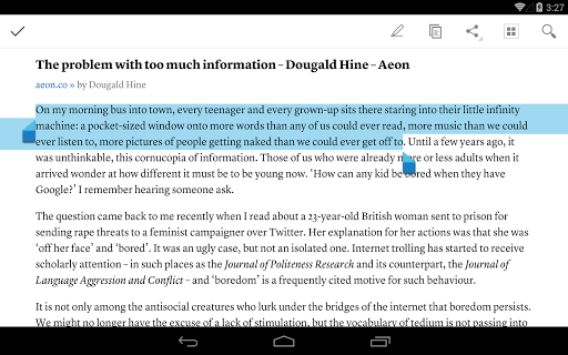 Instapaper APK screenshot