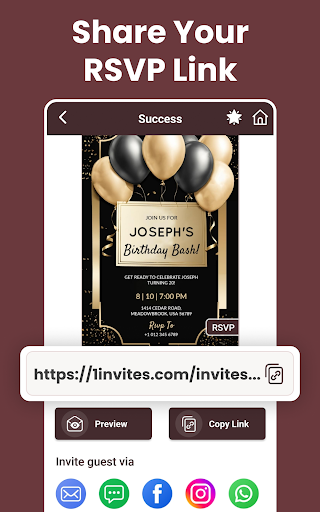 Invitation Maker + RSVP APK screenshot