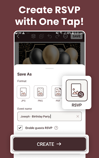 Invitation Maker + RSVP APK screenshot