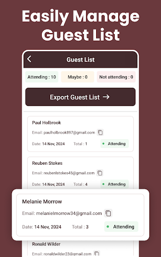 Invitation Maker + RSVP APK screenshot