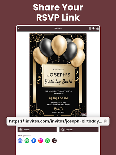 Invitation Maker + RSVP APK screenshot