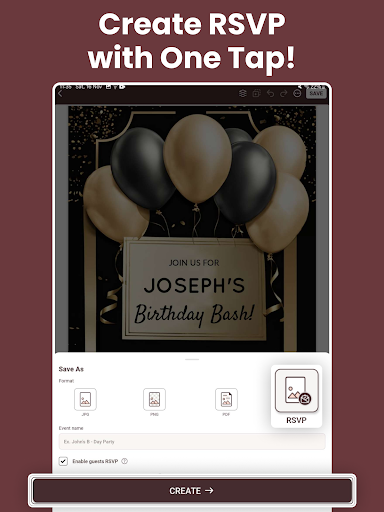 Invitation Maker + RSVP APK screenshot