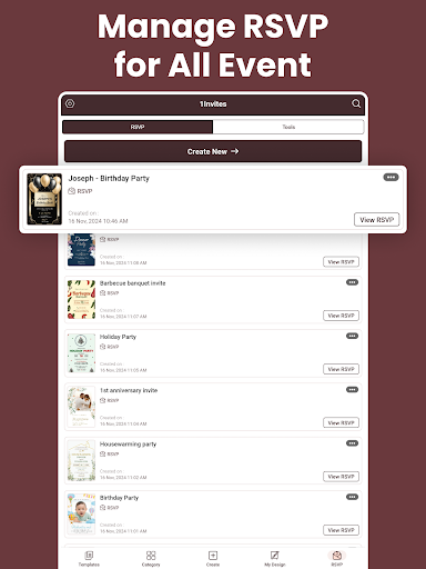Invitation Maker + RSVP APK screenshot