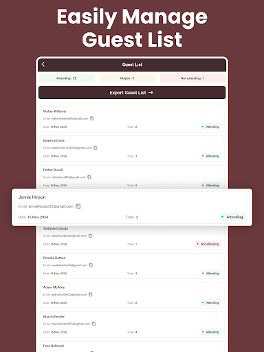 Invitation Maker + RSVP APK screenshot