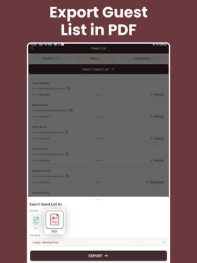 Invitation Maker + RSVP APK screenshot