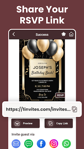 Invitation Maker + RSVP APK screenshot