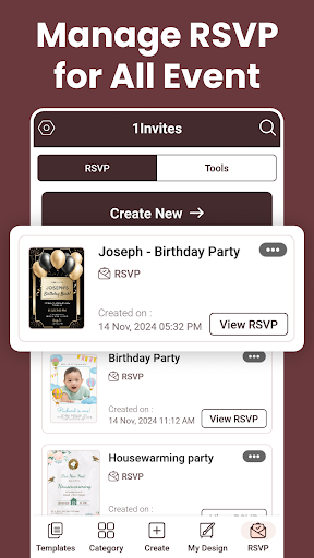 Invitation Maker + RSVP APK screenshot