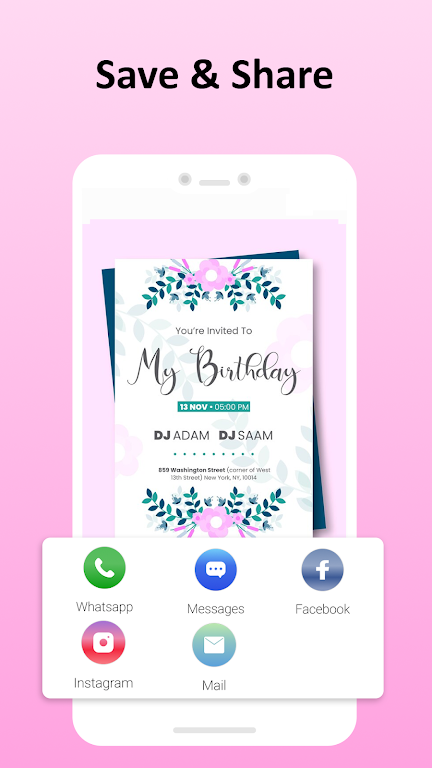 Invitation Maker - Card Design APK screenshot