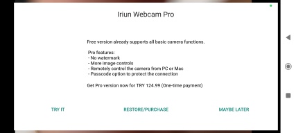 Iriun Webcam for PC and Mac screenshot