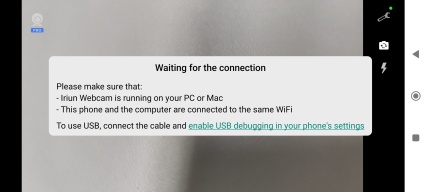 Iriun Webcam for PC and Mac screenshot