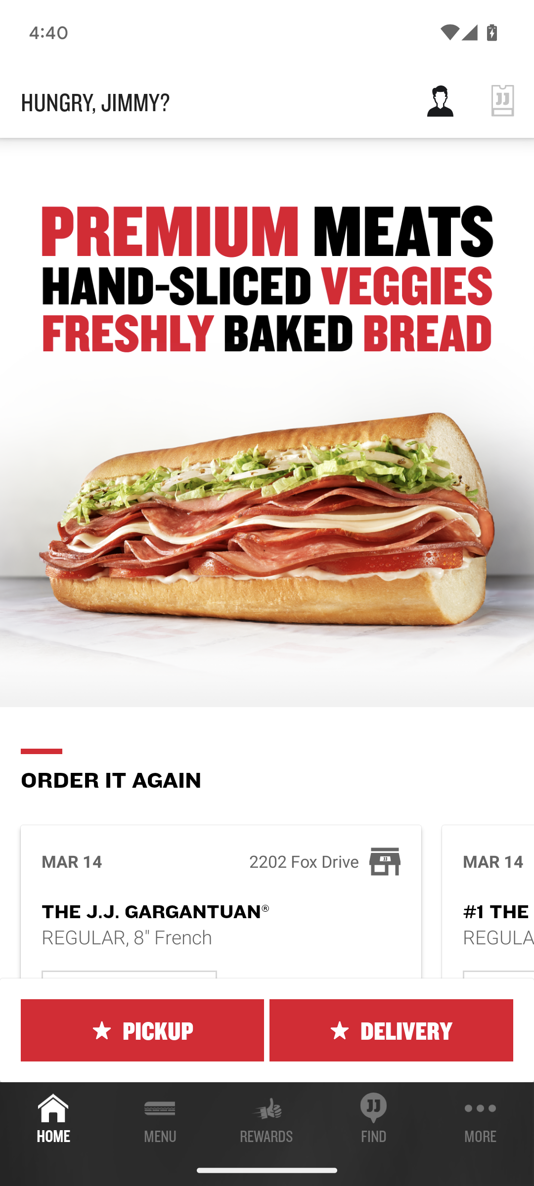 Jimmy John's Sandwiches APK screenshot