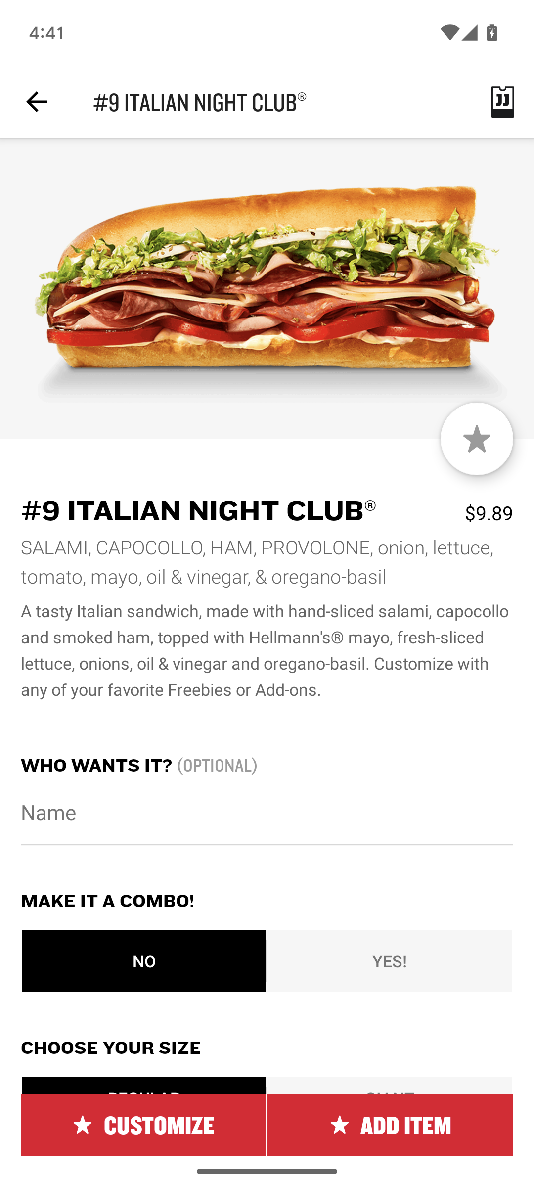 Jimmy John's Sandwiches APK screenshot