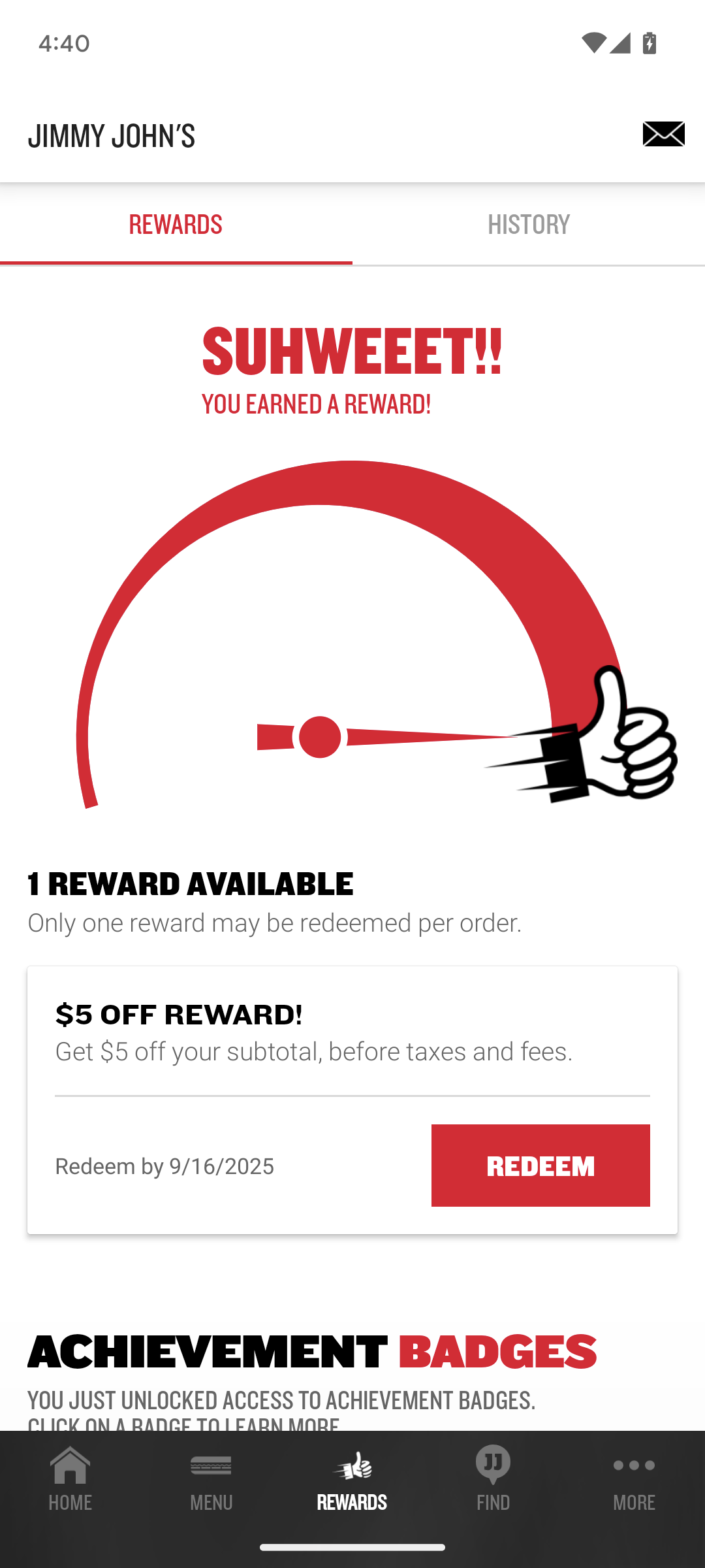 Jimmy John's Sandwiches APK screenshot