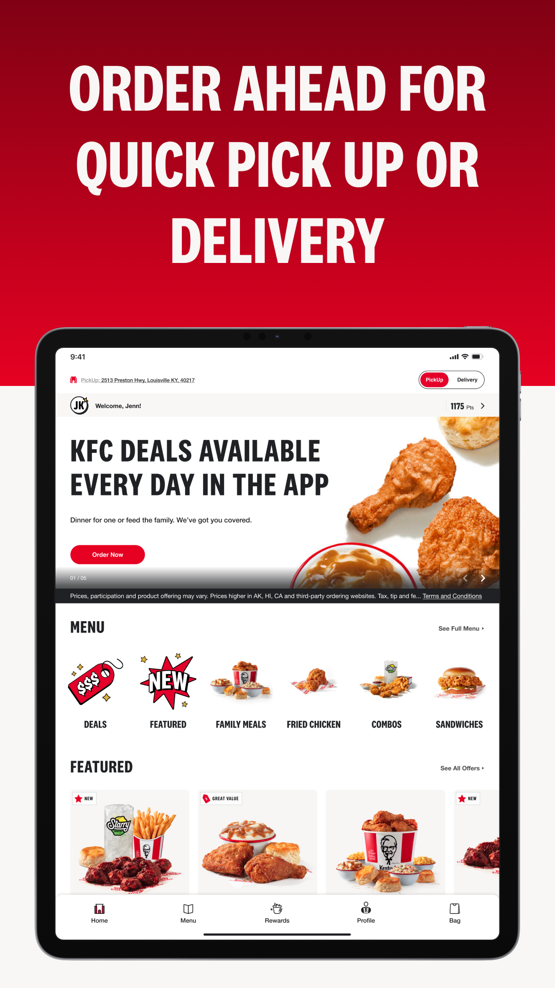 KFC US - Ordering App APK screenshot