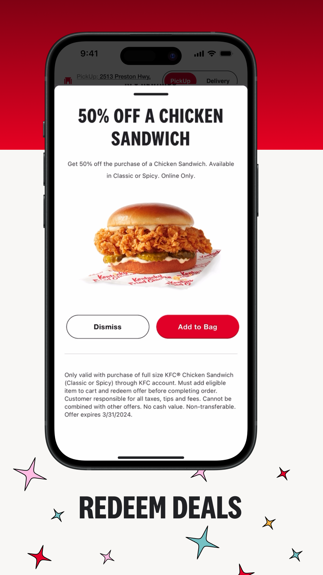 KFC US - Ordering App APK screenshot