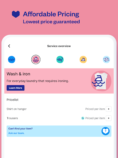 Laundryheap: On-Demand Laundry APK screenshot