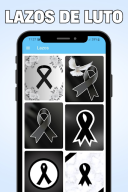 Lazos de luto para fotos APK screenshot