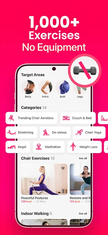 LazyFit: Chair Yoga & Pilates APK screenshot
