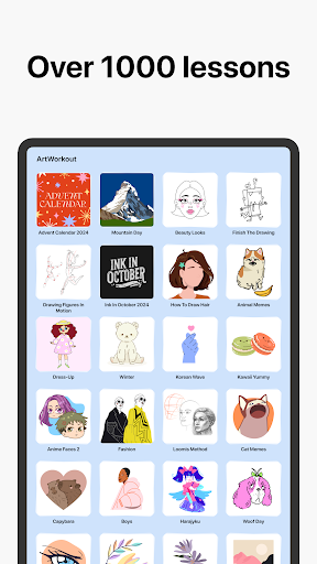 Learn how to draw - ArtWorkout APK screenshot