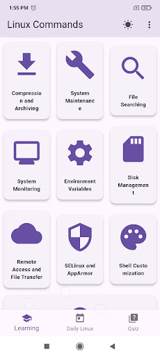 Linux Commands APK screenshot