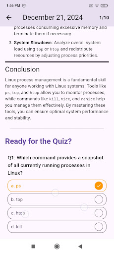 Linux Commands APK screenshot