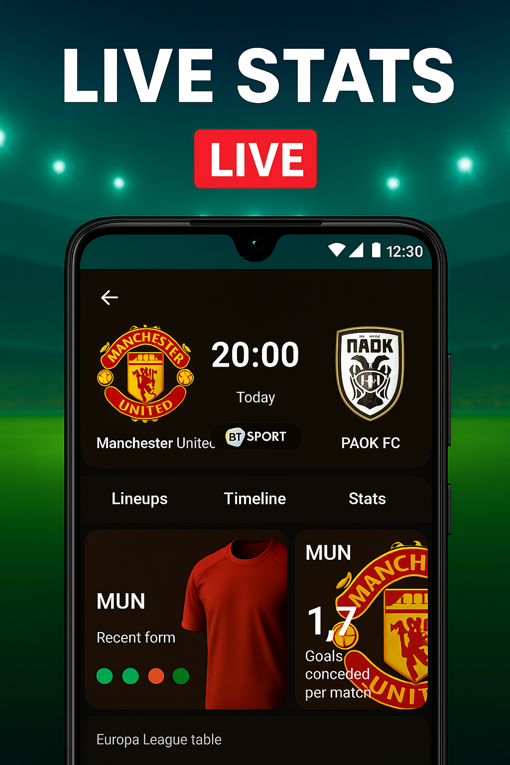 Live Football Scores & Results APK screenshot