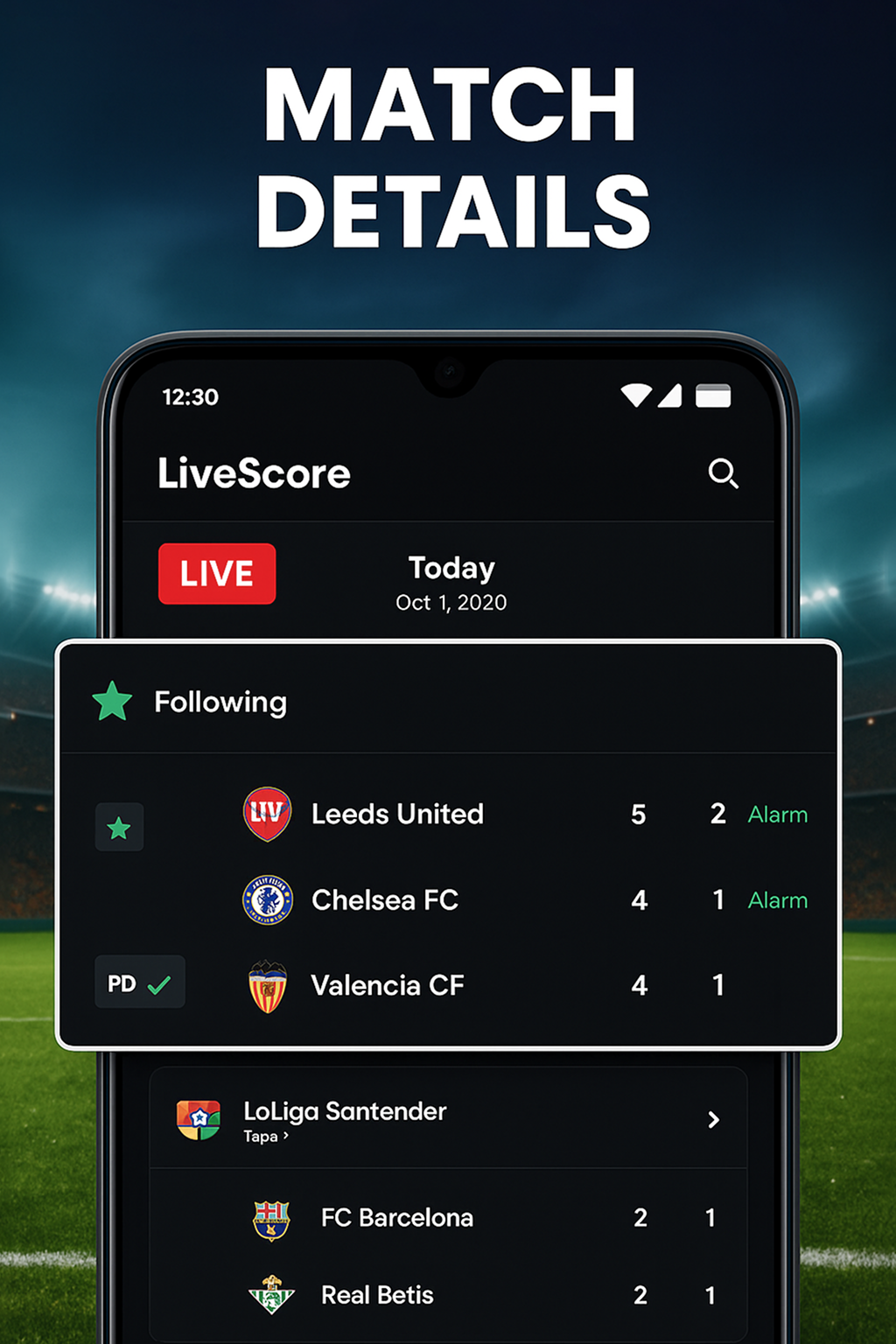 Live Football Scores & Results APK screenshot