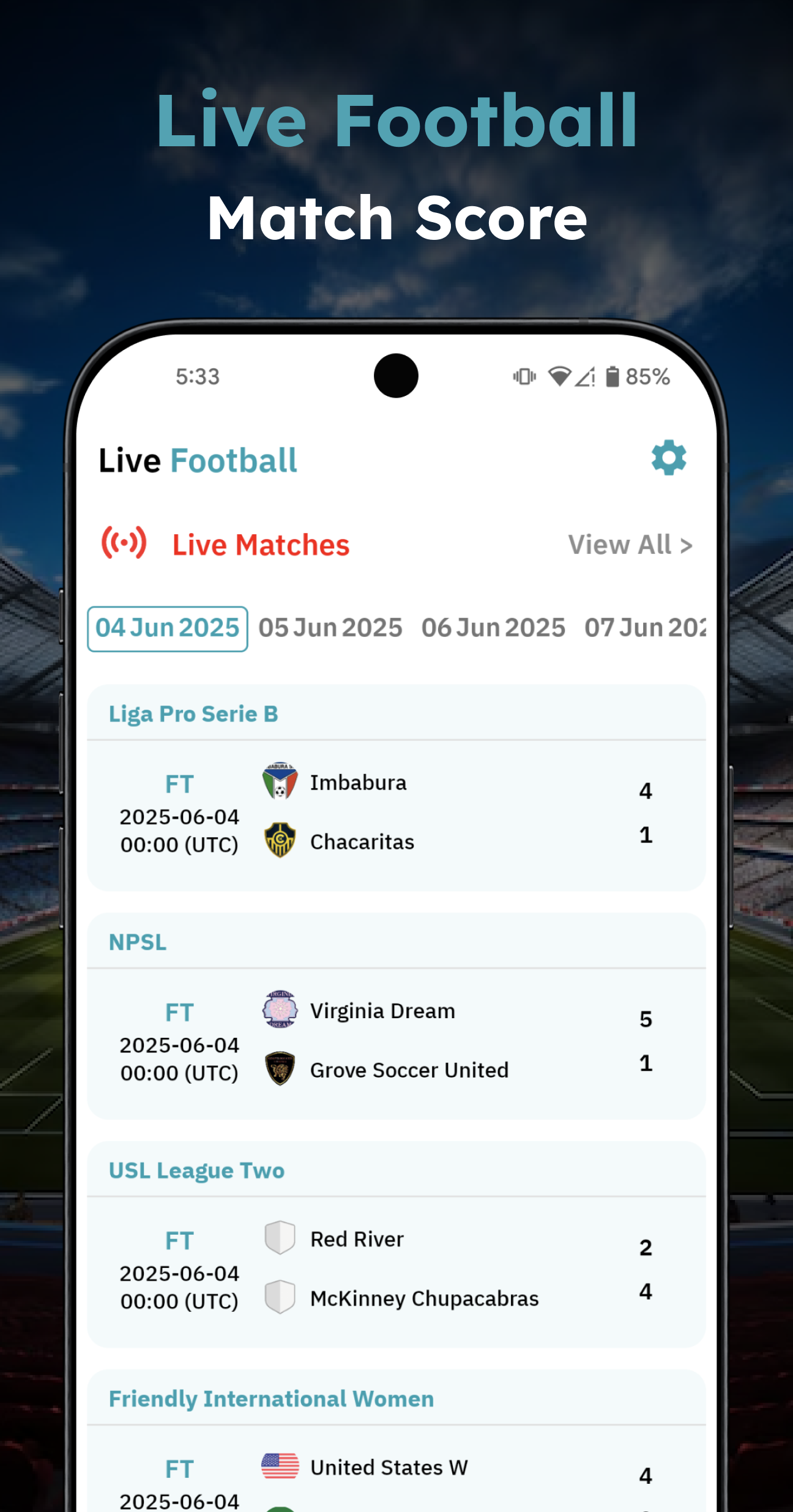 Live Football TV HD Streaming screenshot