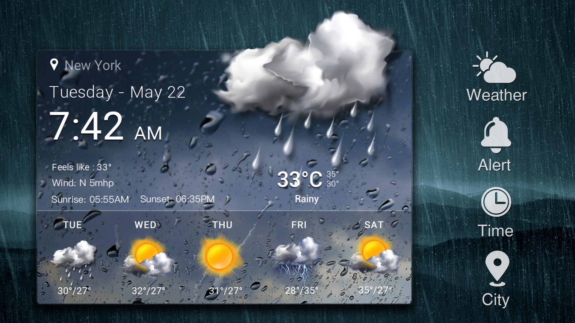 Виджет прогноза погоды APK screenshot