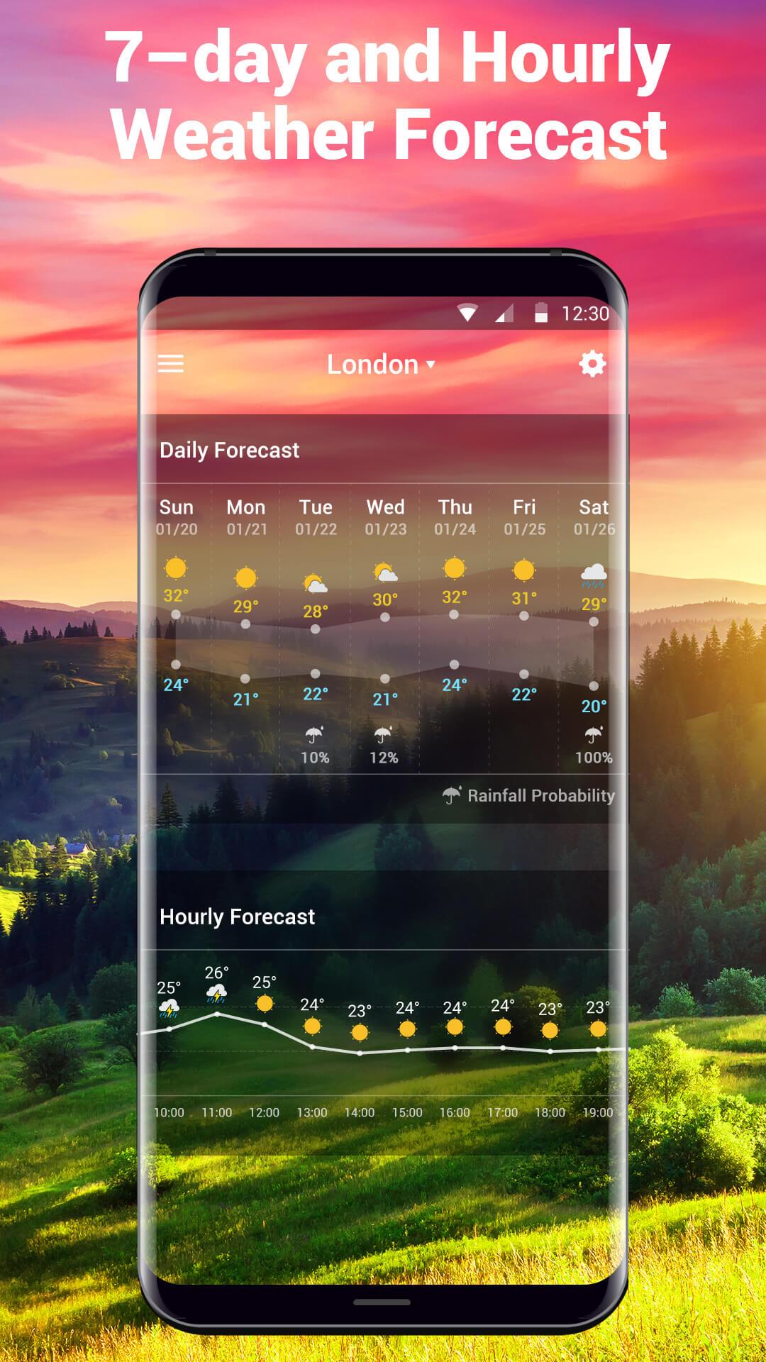 Виджет прогноза погоды APK screenshot