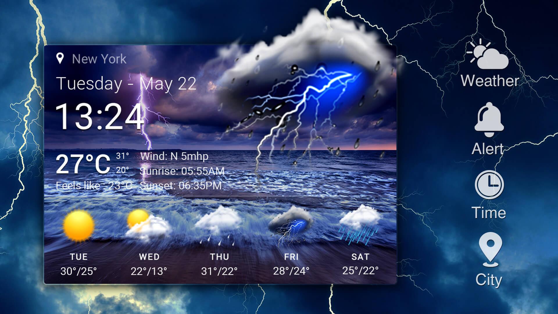 Виджет прогноза погоды APK screenshot