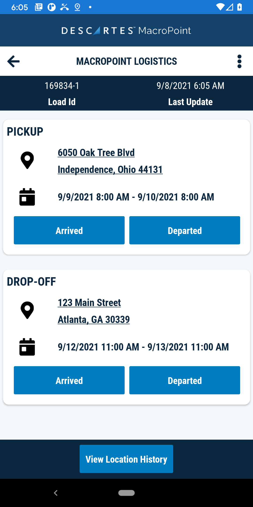 MacroPoint for Truckers APK screenshot