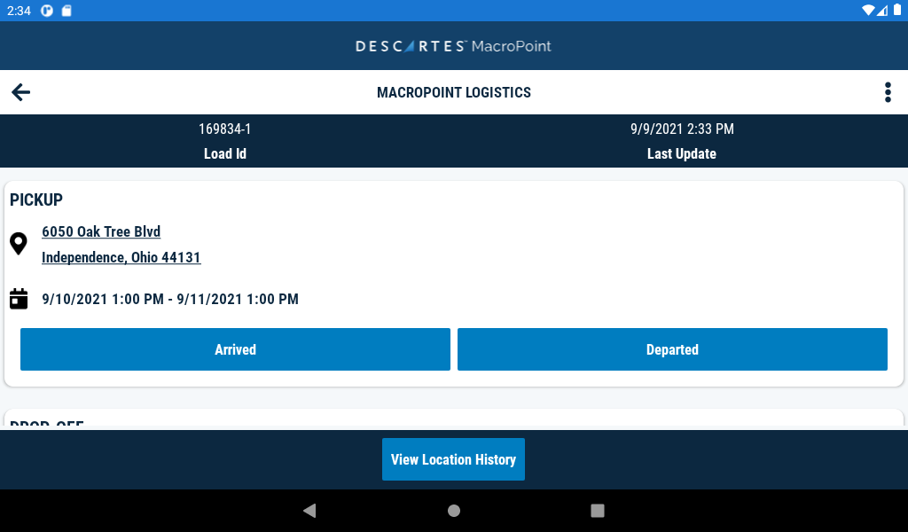 MacroPoint for Truckers APK screenshot