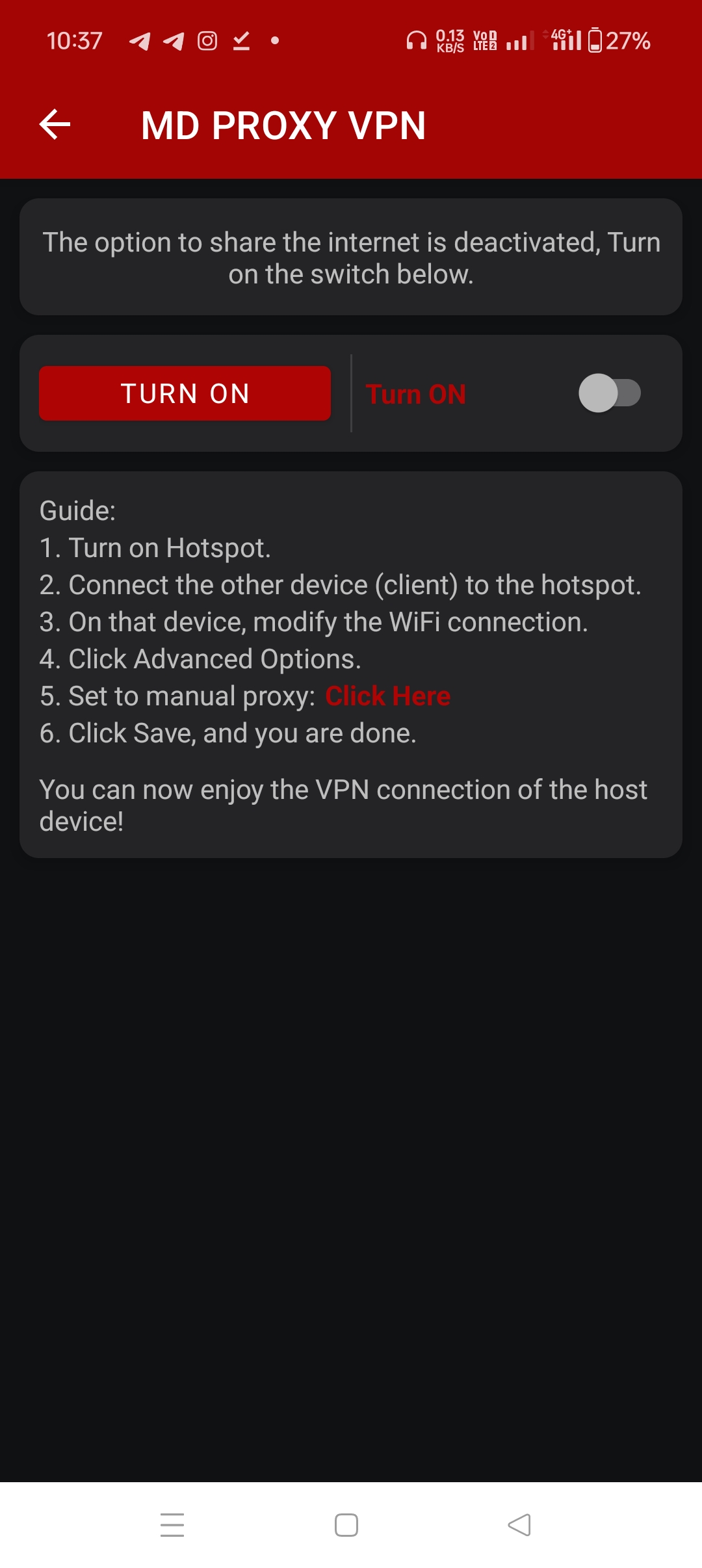 MD PROXY VPN APK screenshot