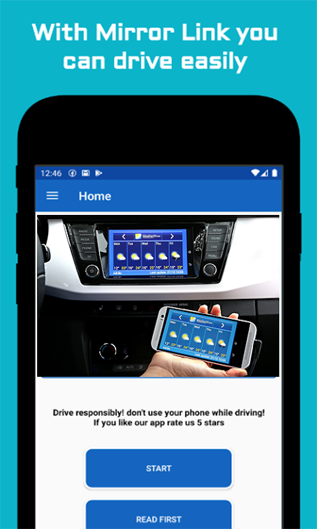Mirror link car connector APK screenshot