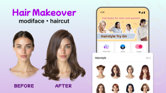 Modiface Haircut:Hair Makeover APK screenshot