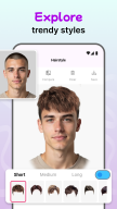 Modiface Haircut:Hair Makeover APK screenshot